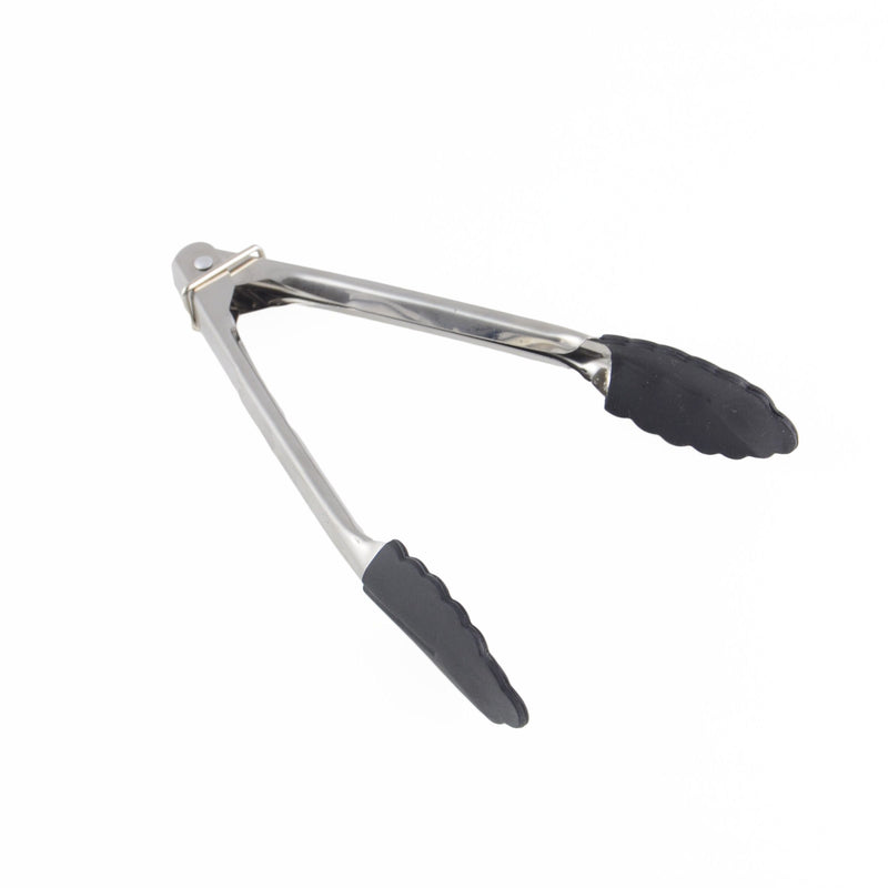 Thunder Group SLTHUT507 7 Inch Utility Tongs Locking Ring with Silicone Tips Stainless Steel