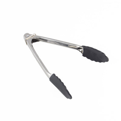 Thunder Group SLTHUT507 7 Inch Utility Tongs Locking Ring with Silicone Tips Stainless Steel