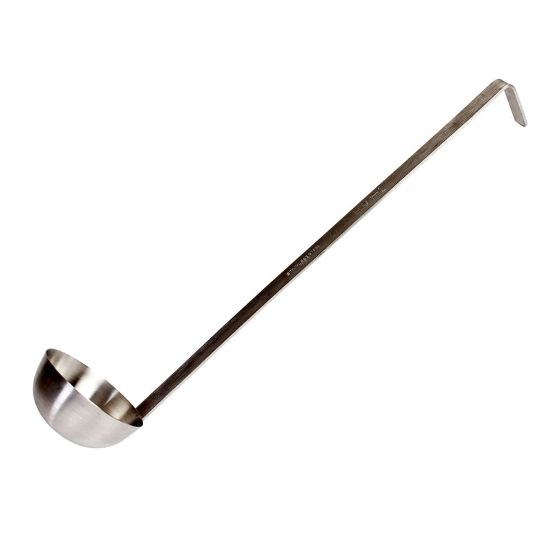 Thunder Group SLTL004 3 Oz Ladle Two-piece Construction Hooked Handle Stainless Steel