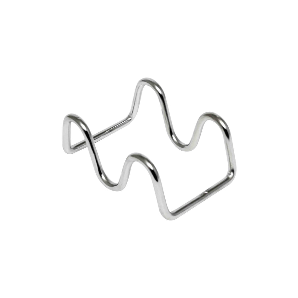 3-5/8" x 2-1/3" x 1-1/2", 1-2 Compartments Wire Taco Holder (Slot size:  1-1/8" x 1-1/2"), Stainless Steel
