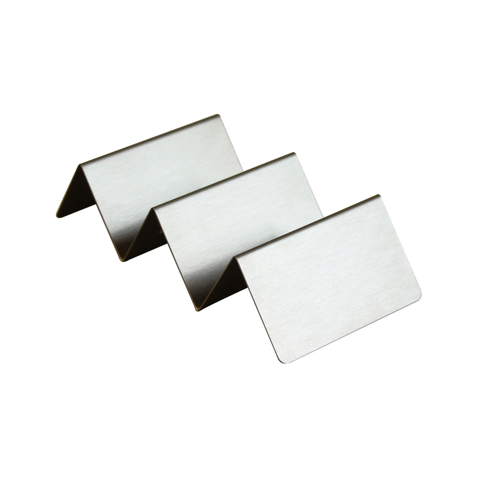 8-3/8" x 4" x 2", 2-3 Compartment Taco Holder (Slot size:  2-3/4" x 2" x 1-4/9"), Stainless Steel 18/0