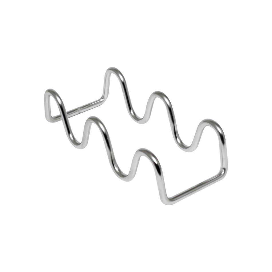 5-5/8" x 2-1/3" x 1-1/2", 2-3 Compartment Wire Taco Holder (Slot size:  1-1/8" x 1-1/2"), Stainless Steel