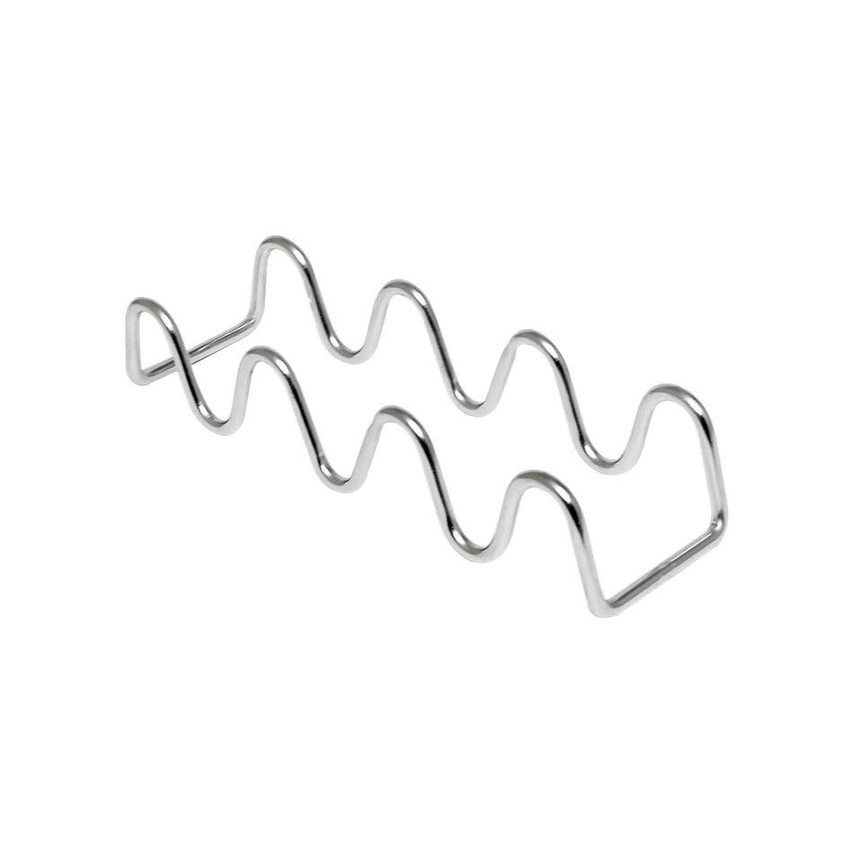 7-2/3" x 2-1/3" x 1-1/2", 3-4 Compartment Wire Taco Holder (Slot size:  1-1/8" x 1-1/2"), Stainless Steel
