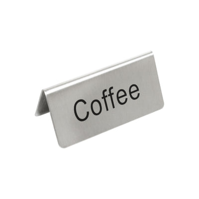 Thunder Group SLTS3154 3 Inch Width Table Tent Sign Coffee Stainless Steel