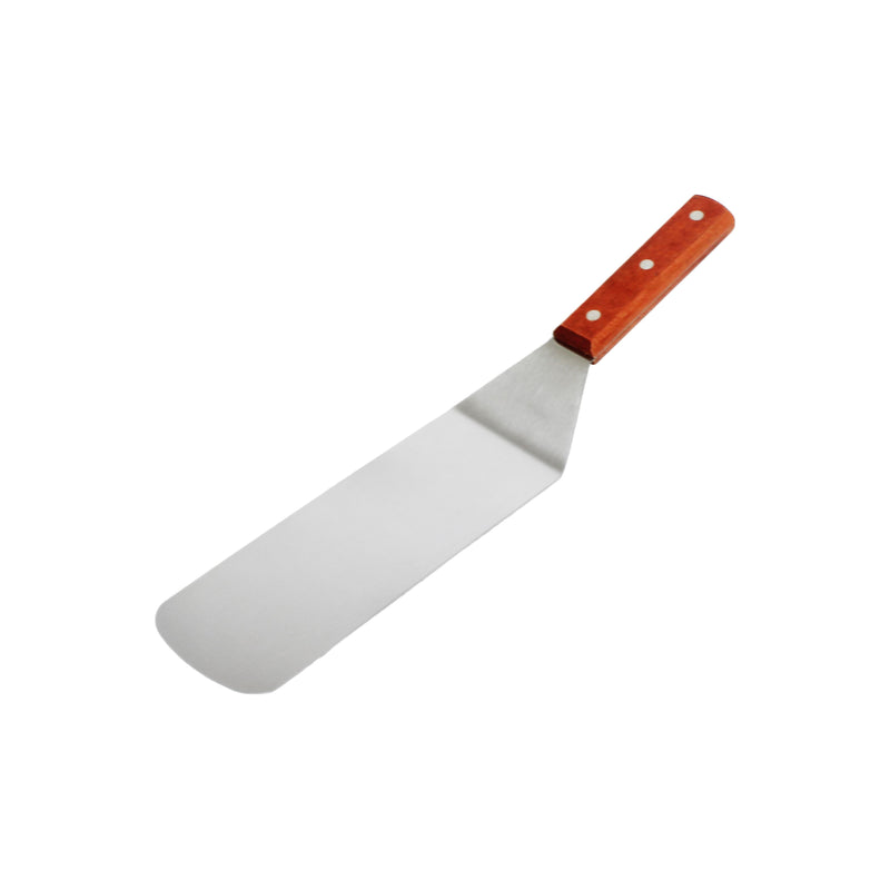 Thunder Group SLTWBT010 10 Inch Round Blade Solid Turner Wood Handle Stainless Steel