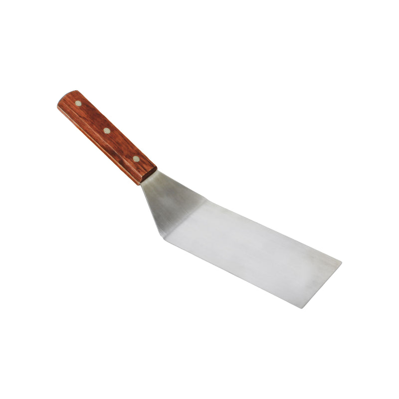 Thunder Group SLTWBT075 7-1/2 Inch Straight Blade Turner Solid Stainless Steel Wood Handle