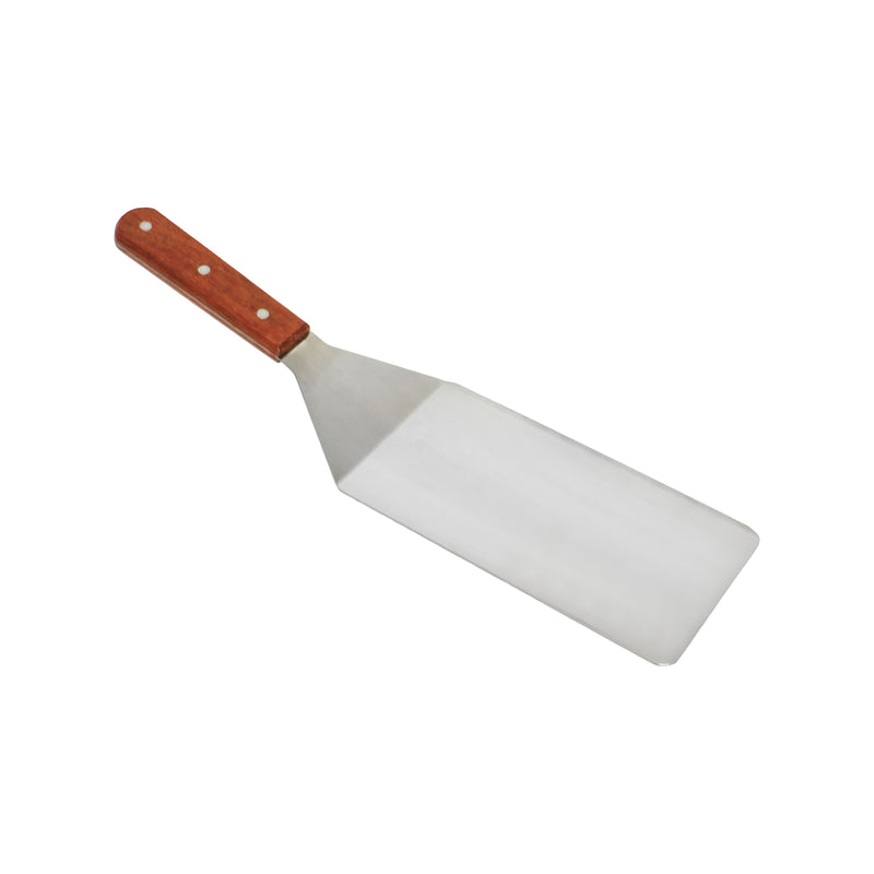 Thunder Group SLTWHT004 4 Inch Turner Solid Stainless Steel with Wood Handle