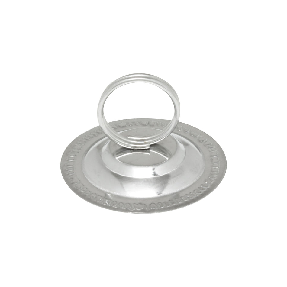 4" Overall Height, 2-1/2" Diameter base with 1-1/2" Diameter Ring, Menu Holder, Stainless Steel