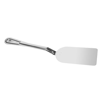Thunder Group 3" Solid Pancake Turner - Stainless Steel with Wood Handle