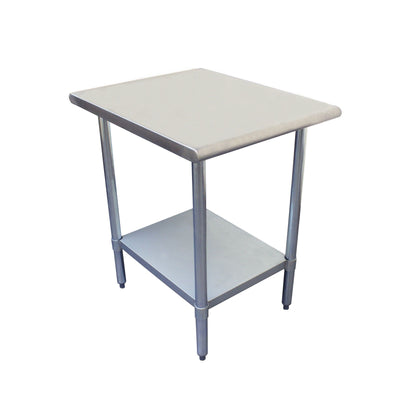 Thunder Group SLWT42424F 24 Inch 18 Gauge Stainless Steel Work Table with Undershelf