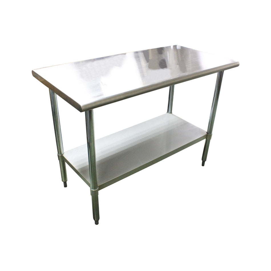 Thunder Group SLWT43036F 36 Inch Work Table Stainless Steel Flat Top with Undershelf
