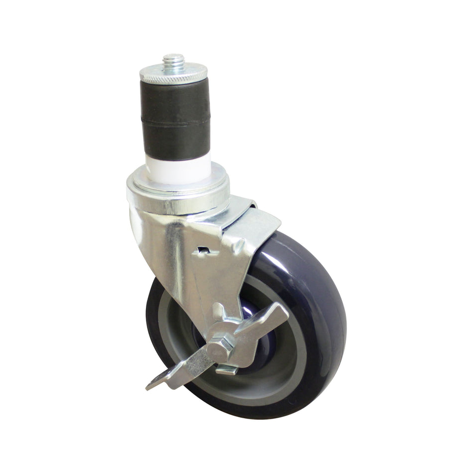Thunder Group SLWTC005B 5 Inch Stem Caster Heavy-duty with Brake