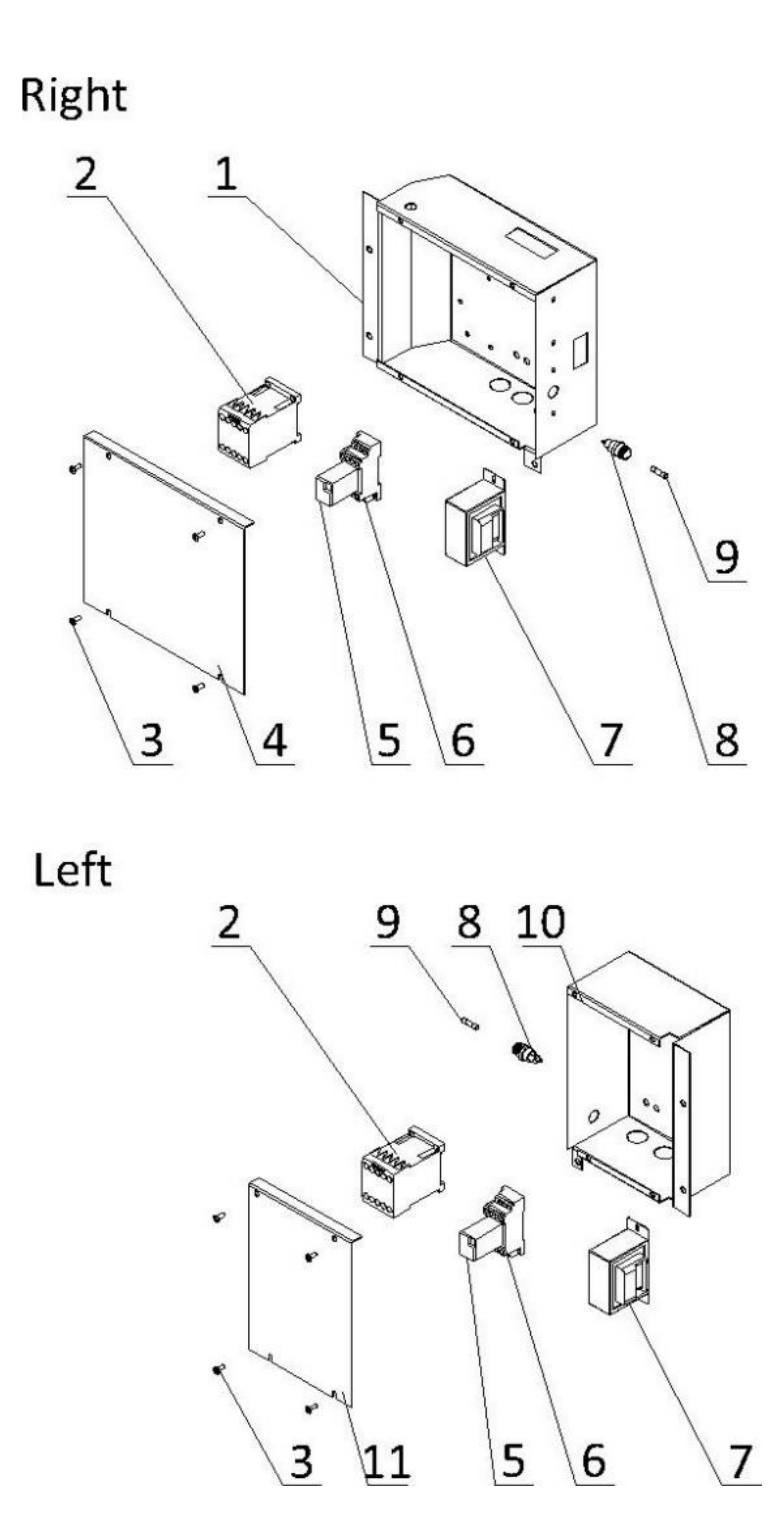 Electrical Box (L & R) schematic