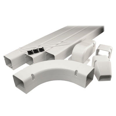 SpeediChannel 230-IKC4, ™ 4 in Installation Kit with 3 Pieces of 48 in Channel, Line Set Cover Fitting, Ivory