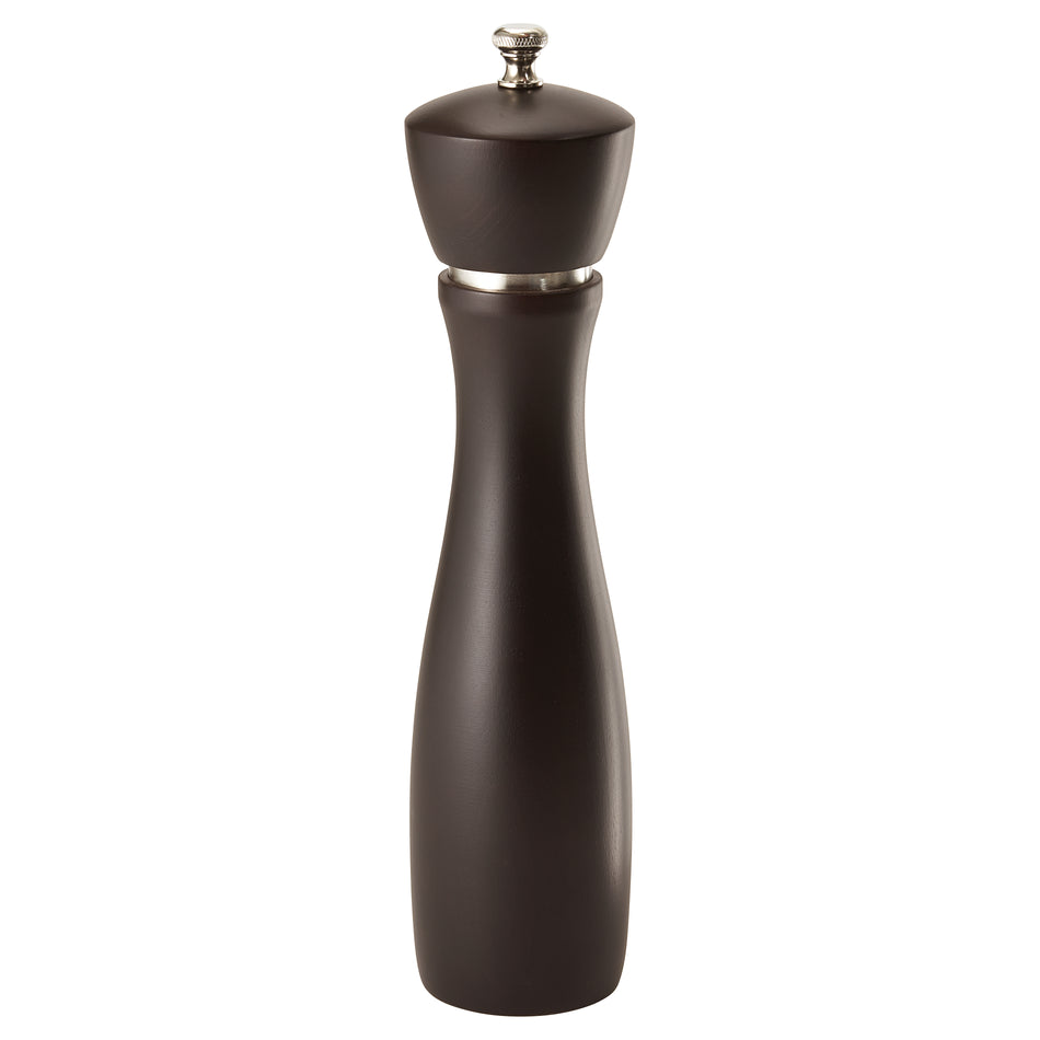 Winco WPM-10CD 10" Maestro Gourmet Peppermill, Dark Espresso Wood