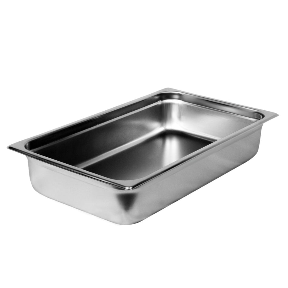 Full Size, 4" Deep, Anti-Jam, Heavy-Duty, Stainless Steel 18-8, 304 Material, True 22 Gauge, Dishwasher Safe, No Microwave, Oven Safe, NSF