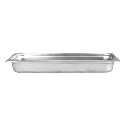 Thunder Group STPA2122L Half Size Long Steam Table Pan Heavy-Duty Stainless Steel 2 Inch Deep with Anti-Jam Design