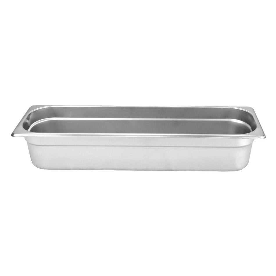 Half Size Long, 4" Deep, Anti-Jam, Heavy-Duty, Stainless Steel 18-8, 304 Material, True 22 Gauge, Dishwasher Safe, No Microwave, Oven Safe, NSF
