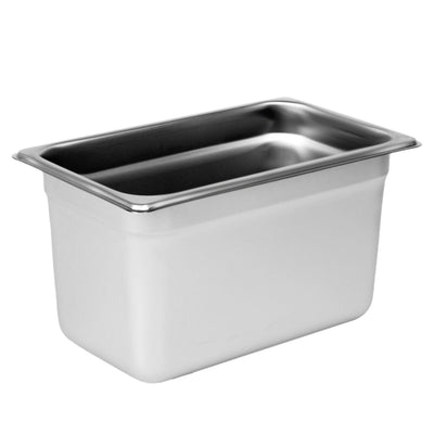 Thunder Group STPA2146 1/4 Size Stainless Steel Steam Table Pan Anti-jam 22 Gauge