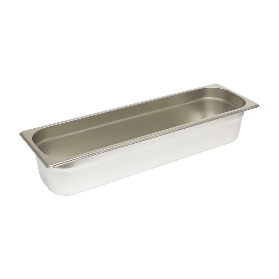 Half Size Long, 4" Deep, Anti-Jam, Heavy-Duty, Stainless Steel 18-8, 304 Material, True 24 Gauge, Dishwasher Safe, No Microwave, Oven Safe, NSF
