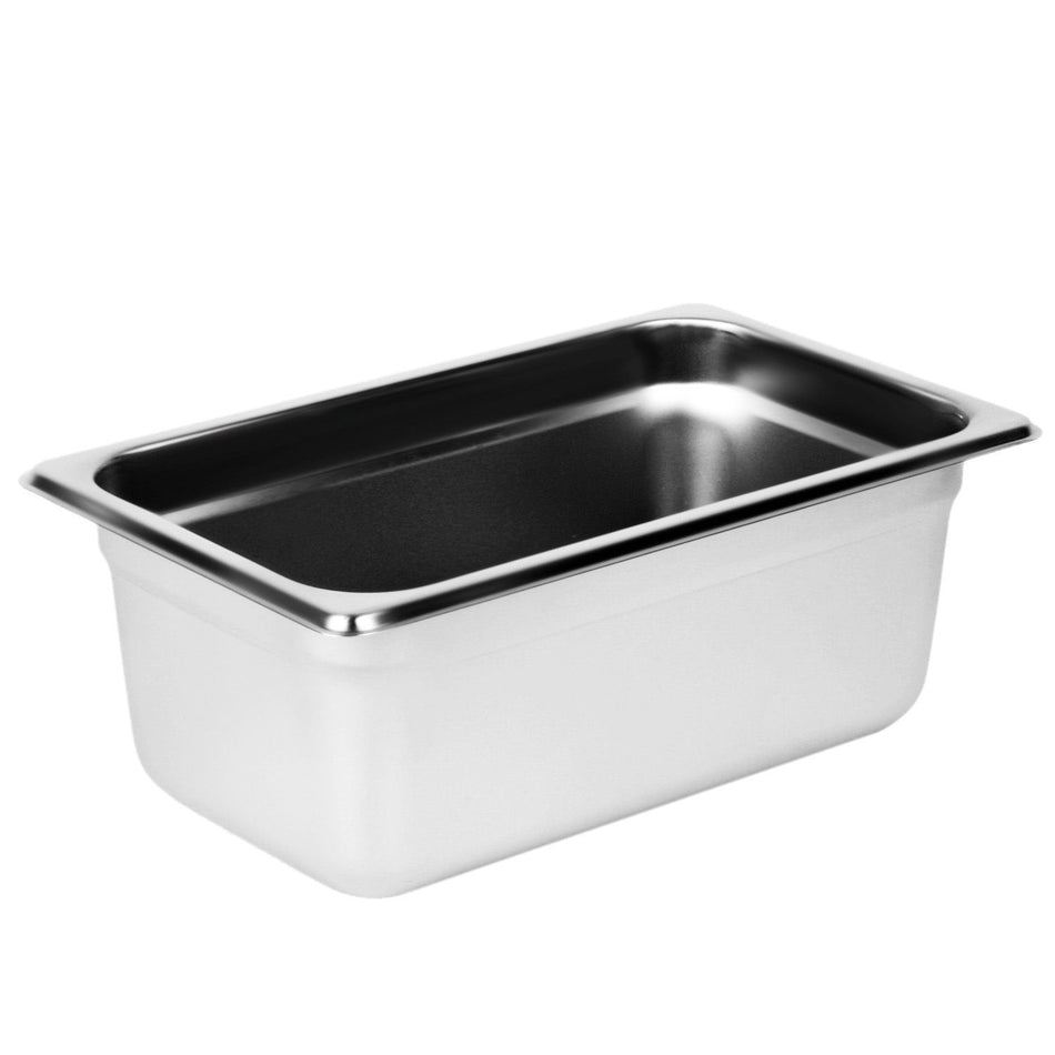 Quarter Size, 4" Deep, Anti-Jam, Heavy-Duty, Stainless Steel 18-8, 304 Material, True 24 Gauge, Dishwasher Safe, No Microwave, Oven Safe, NSF