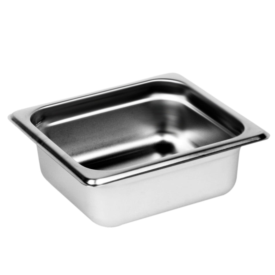 Sixth Size, 2-1/2" Deep, Anti-Jam, Heavy-Duty, Stainless Steel 18-8, 304 Material, True 24 Gauge, Dishwasher Safe, No Microwave, Oven Safe, NSF