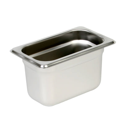 Thunder Group STPA3194 6.93 Inch Steam Table Pan 1/9 Size Anti-Jam 24 Gauge Stainless Steel