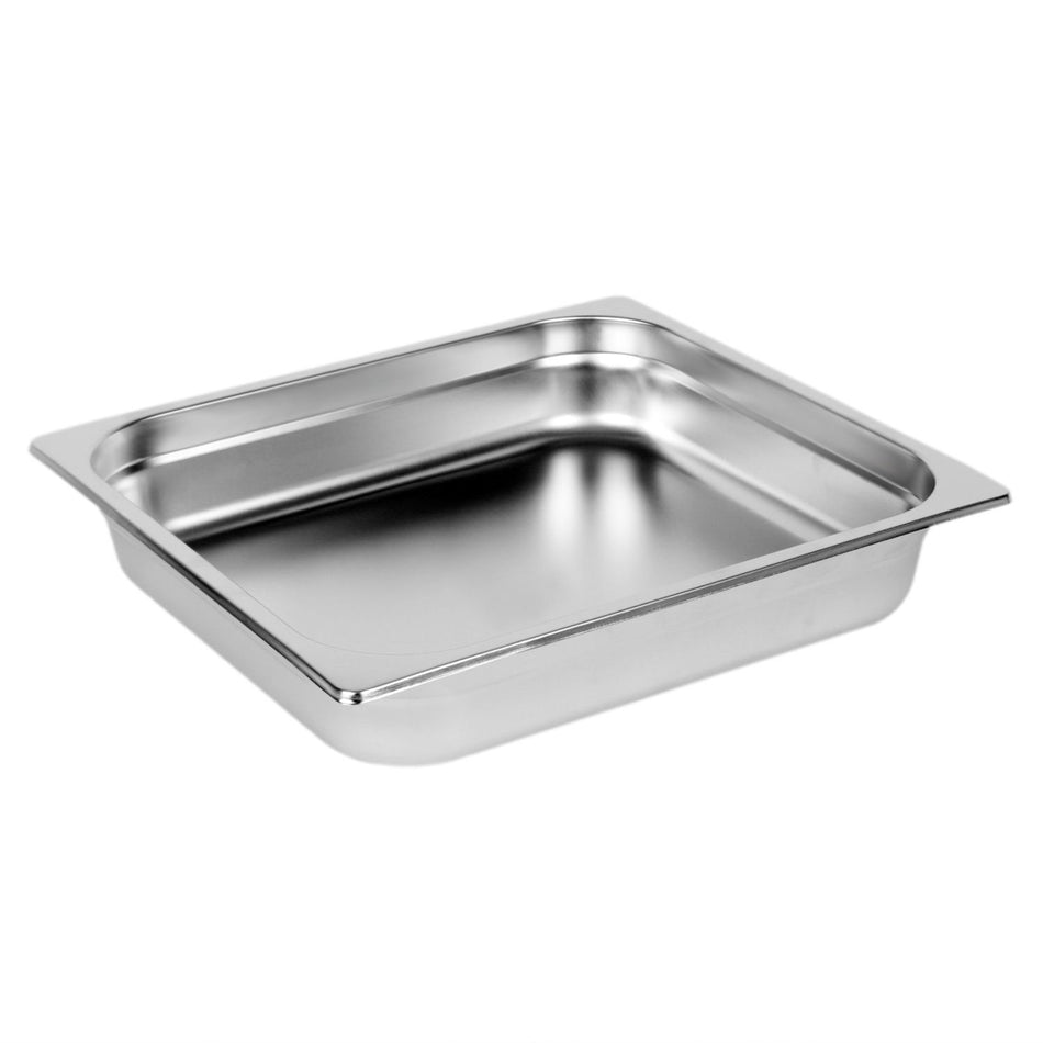 Two-Thirds Size, 2-1/2" Deep, Anti-Jam, Heavy-Duty, Stainless Steel 18-8, 304 Material, True 24 Gauge, Dishwasher Safe, No Microwave, Oven Safe, NSF