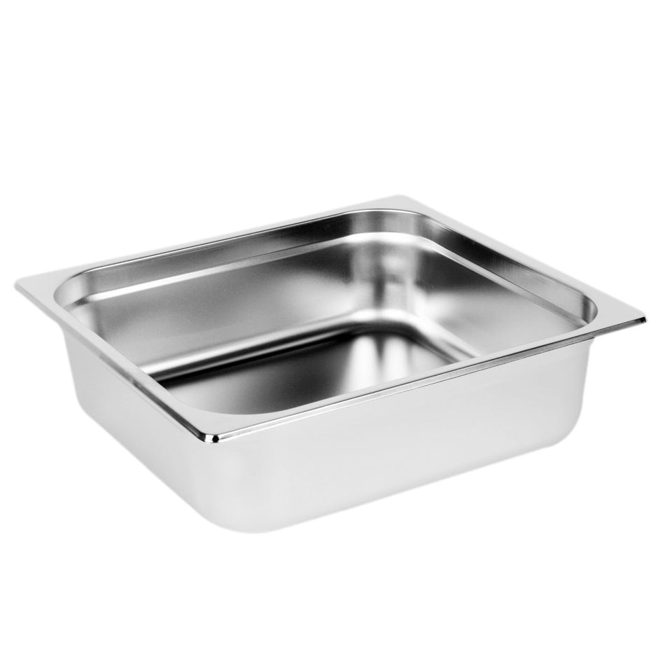 Two-Thirds Size, 4" Deep, Anti-Jam, Heavy-Duty, Stainless Steel 18-8, 304 Material, True 24 Gauge, Dishwasher Safe, No Microwave, Oven Safe, NSF