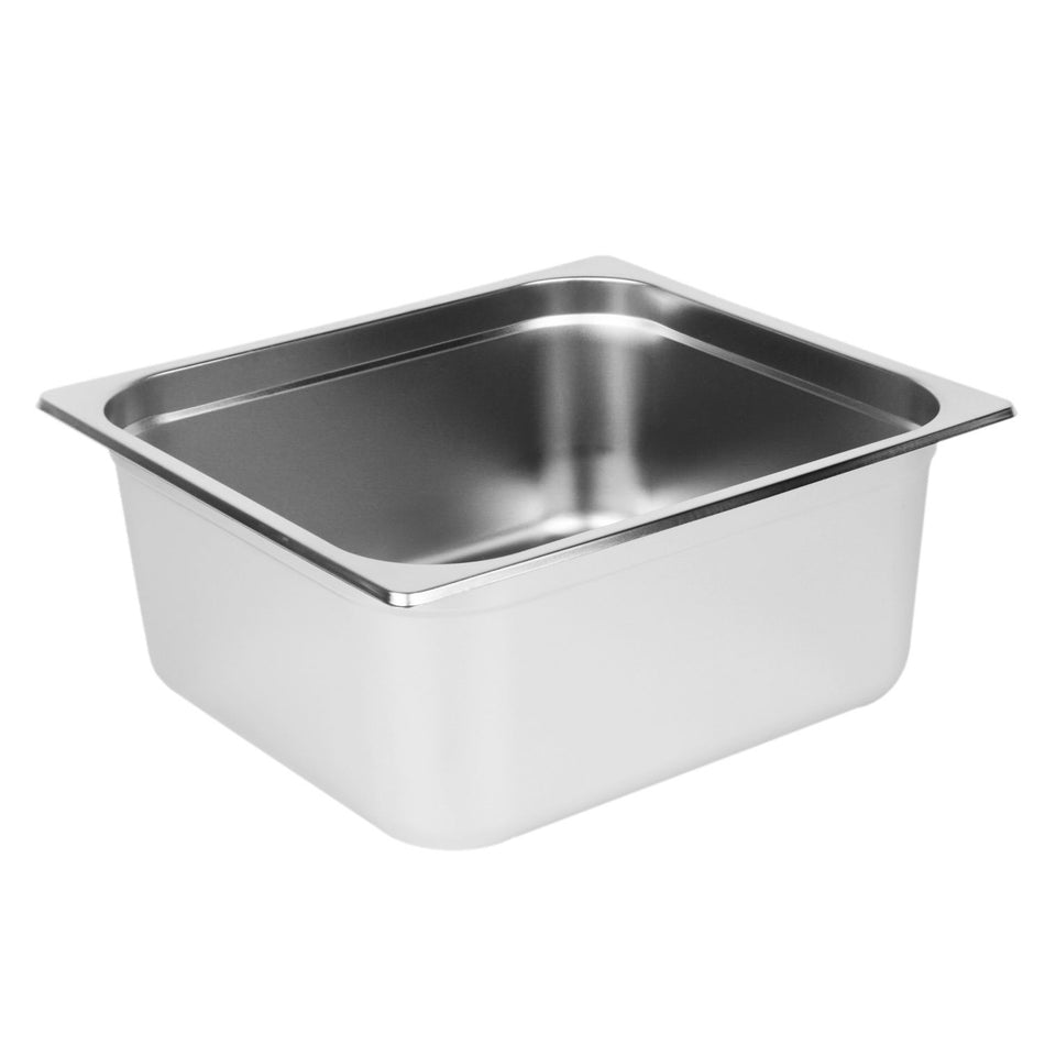 Two-Thirds Size, 6" Deep, Anti-Jam, Heavy-Duty, Stainless Steel 18-8, 304 Material, True 24 Gauge, Dishwasher Safe, No Microwave, Oven Safe, NSF