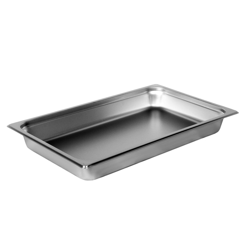 Full Size, 2-1/2" Deep, Anti-Jam, Heavy-Duty, Stainless Steel 18-8, 304 Material, True 25 Gauge, Dishwasher Safe, No Microwave, Oven Safe, NSF