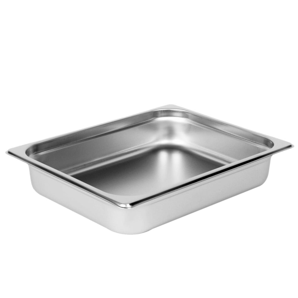 Half Size, 2-1/2" Deep, Anti-Jam, Heavy-Duty , Stainless Steel 18-8, 304 Material, True 25 Gauge, Dishwasher Safe, No Microwave, Oven Safe, NSF