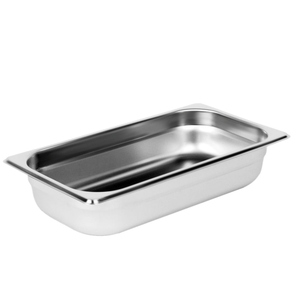 Third Size, 2-1/2" Deep, Anti-Jam, Heavy-Duty , Stainless Steel 18-8, 304 Material, True 25 Gauge, Dishwasher Safe, No Microwave, Oven Safe, NSF