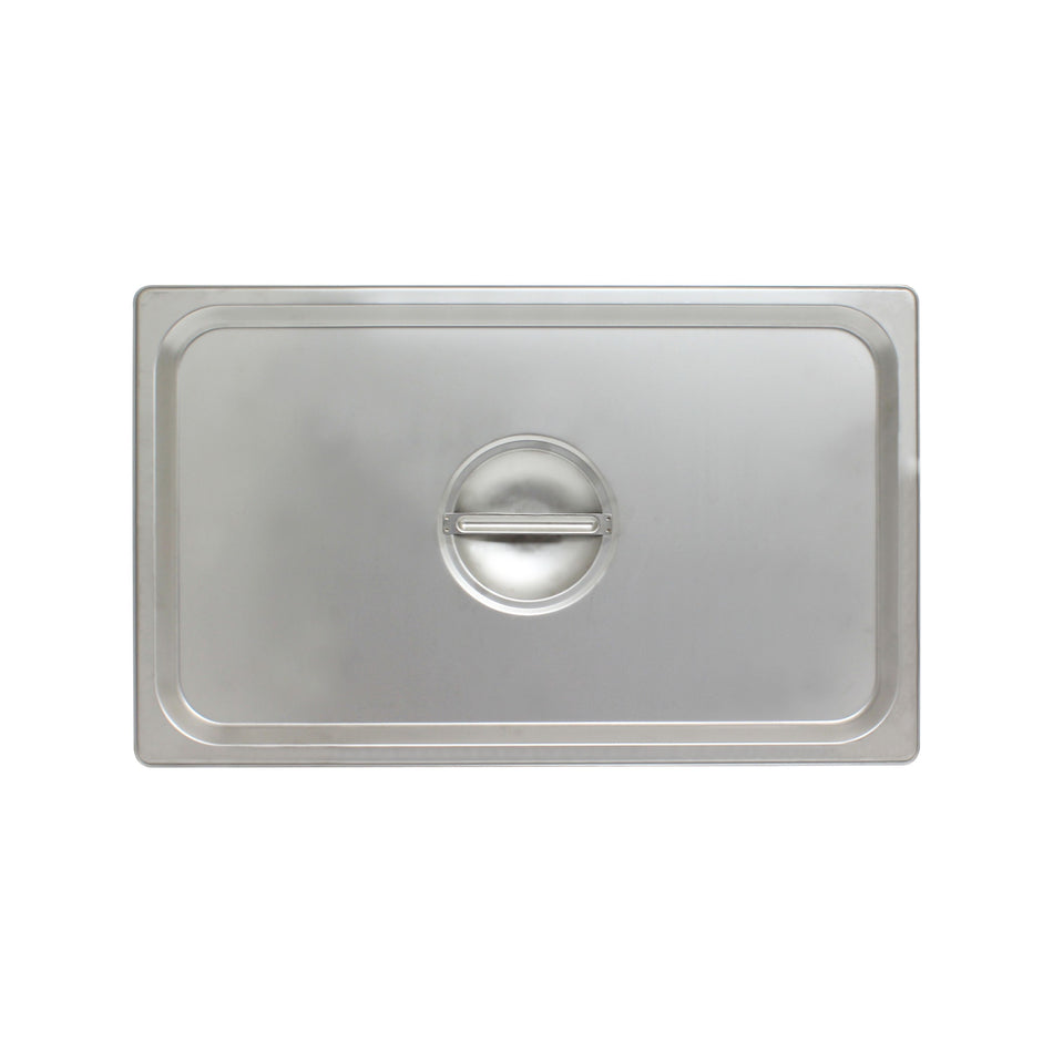 Solid Cover for Full Size Steam Pans, Stainless Steel 18-8, 304 Material, True 24 Gauge, Dishwasher Safe, No Microwave, Oven Safe, NSF