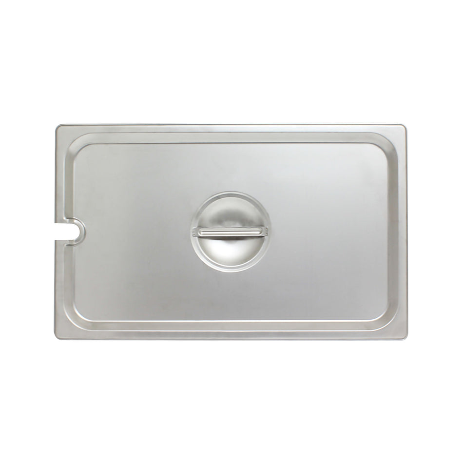Slotted Cover for Full Size Steam Pans, Stainless Steel 18-8, 304 Material, True 24 Gauge, Dishwasher Safe, No Microwave, Oven Safe, NSF