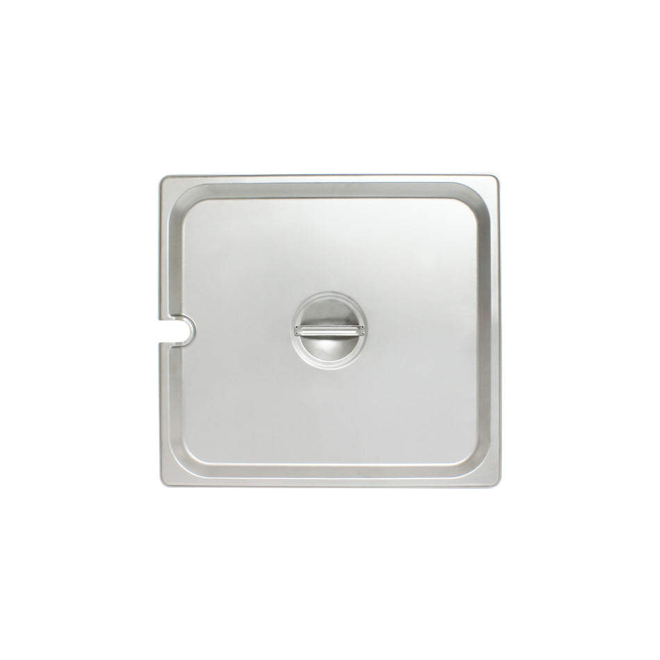 Slotted Cover for Two-Thirds Size Steam Pans, Stainless Steel 18-8, 304 Material, True 24 Gauge, Dishwasher Safe, No Microwave, Oven Safe, NSF