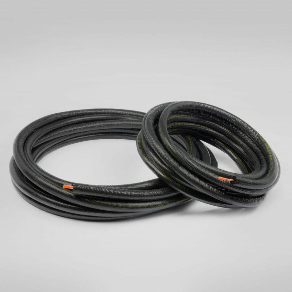 Streamline 40620500B6C, 1/4 in x 3/8 in x 50 ft Mini Split Line Set, Insulated Copper Lines, 1/2 in Insulation on Both Lines, Sweat Connections