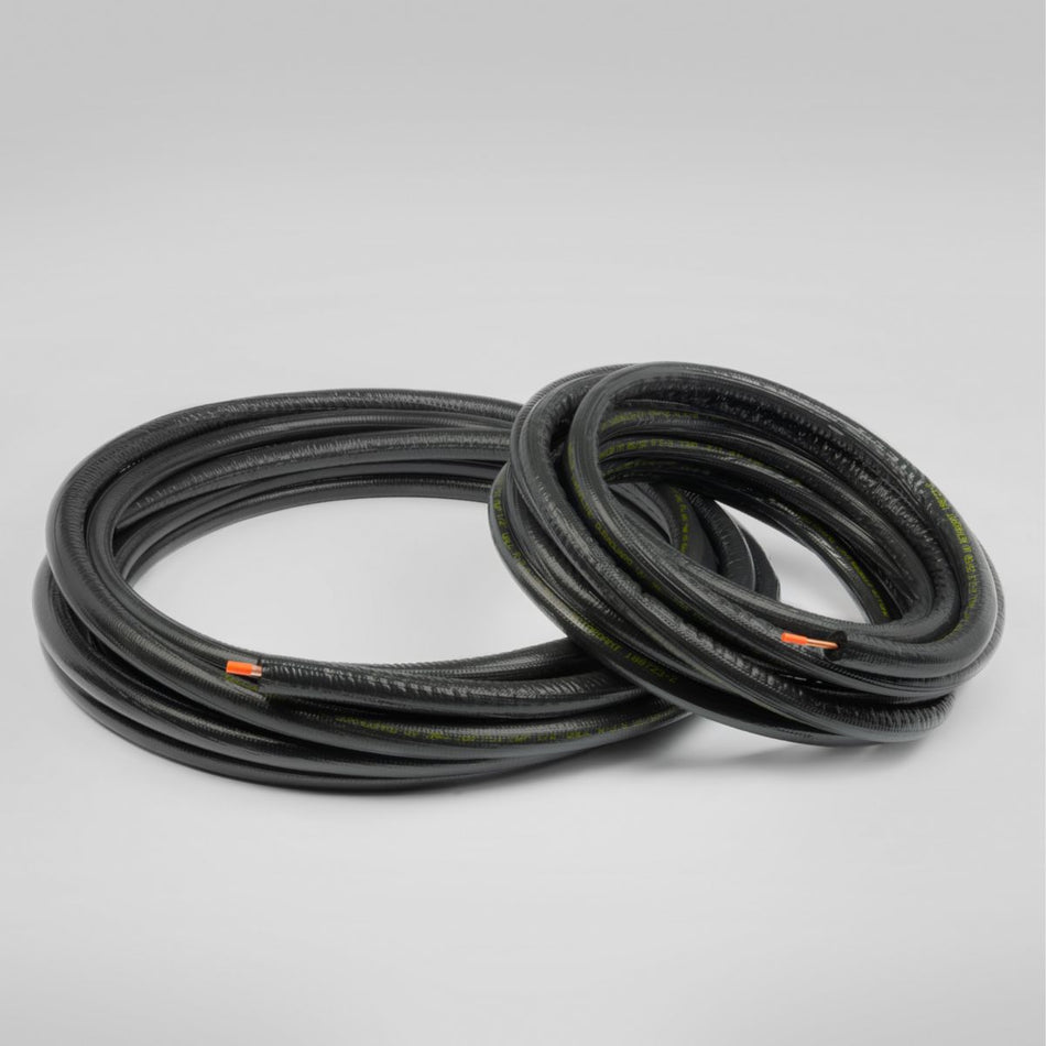 Streamline 61020250B6C, 3/8 in x 5/8 in x 25 ft Mini Split Line Set, Insulated Copper Refrigerant Lines, 1/2 in Insulation on Both Lines
