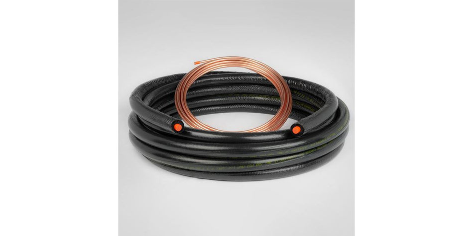Streamline 61220300C, 3/8 in x 3/4 in x 30 ft AC Line Set, Insulated Copper Refrigerant Lines, 1 in Insulation on Both Lines, Sweat Connections