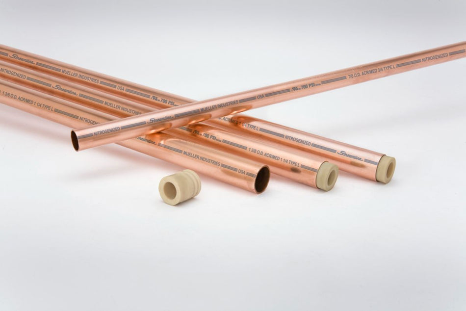 Streamline KC06020, 7/8 in OD Type K Hard Copper Pipe, 20 ft