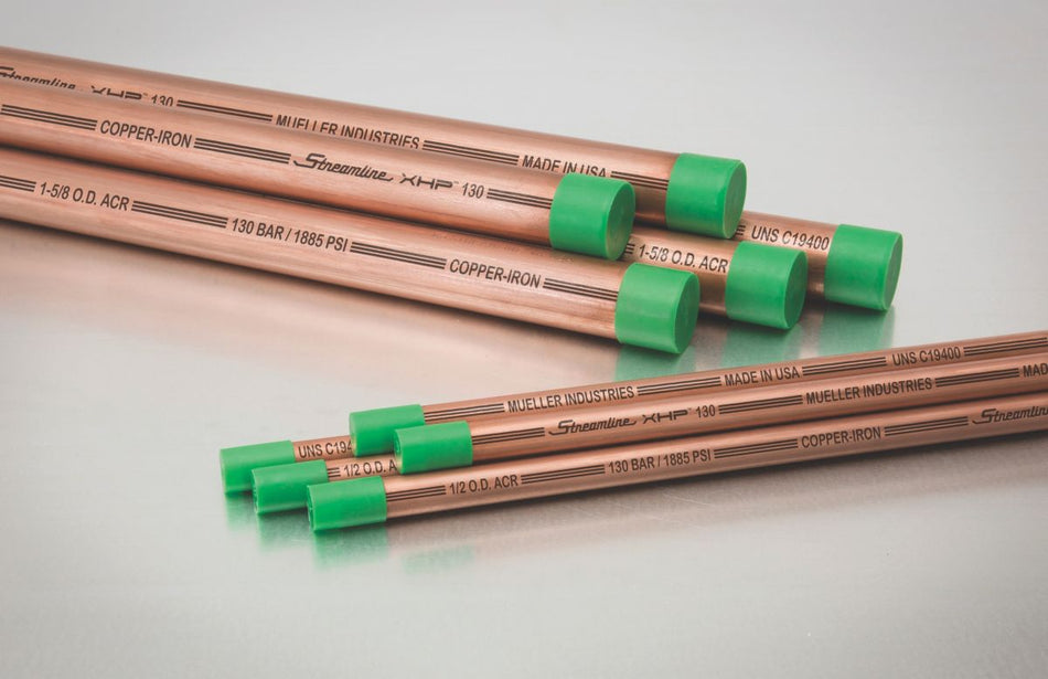Mueller 130X14020, 1 5/8 in OD x 20 ft ACR Hard Copper Tube, Nitrogen Charged