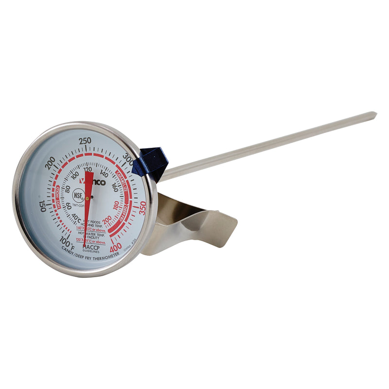 Winco TMT-CDF3 12 Inch Candy Deep Fry Thermometer with Stem Pot Clip