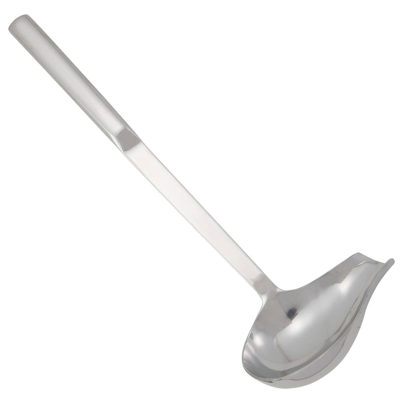 Winco BW-SP2 2 Oz Spout Ladle - Stainless Steel Hollow Handle Portion Control Sauces