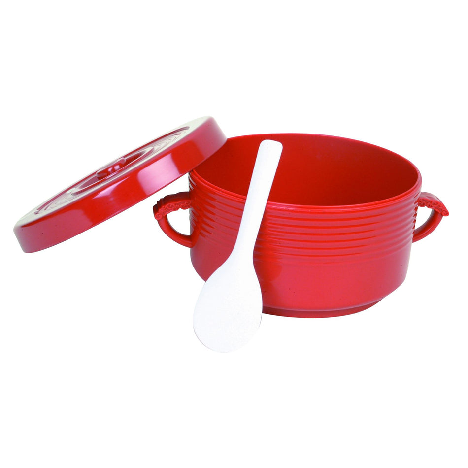 72 oz, 10-1/2" Diameter, Rice Container with Handles, and Rice spoon included, Melamine , BPA Free, Dishwasher Safe