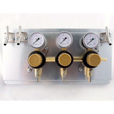 Taprite 3-Product Secondary Beer Regulator Panel - Independent Controls