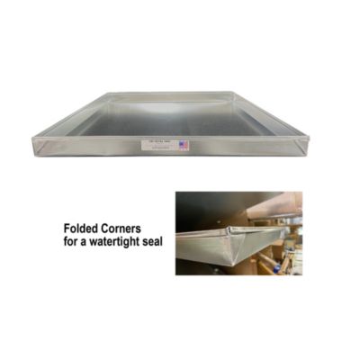 The Metal Shop 010207 Metal Drain Pan 28" x 48" x 2"