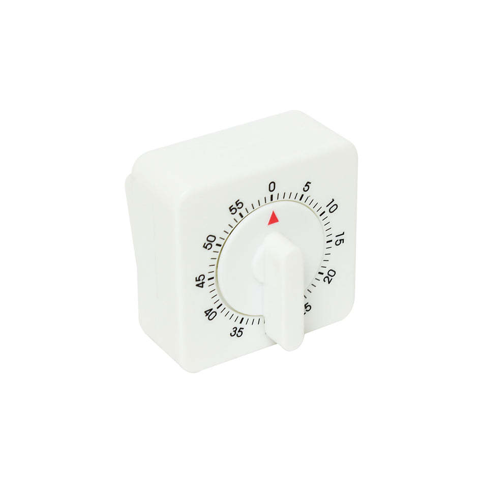 60 minutes Timers, Mechanical Dial, Sounds with a Long persistent Long ring, Acrylonitrile Butadiene Styrene