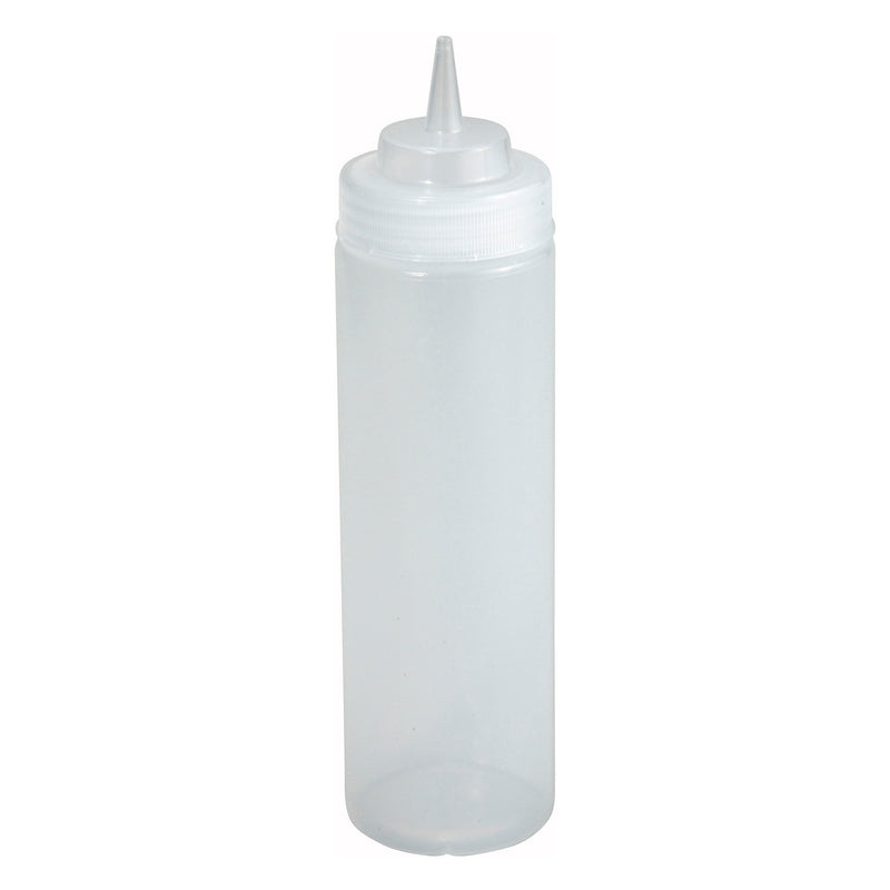 Winco PSW-12 12 Oz Squeeze Bottle BPA Free Plastic Clear 6 Packs