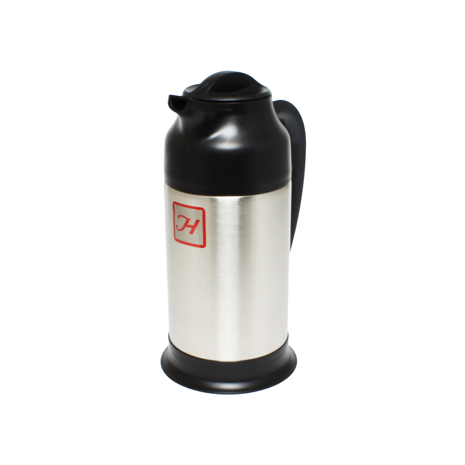 0.7 Liter, 4-1/3" Diameter Base x 8-4/5" Height with 5-7/8" Length x 1" Width Handle, Black Trim Double Wall Vacuum Server, Stainless Steel 18/8, 304 Material For Inner liner & Stainless Steel for Exterior, Freezer & Refrigerator Safe