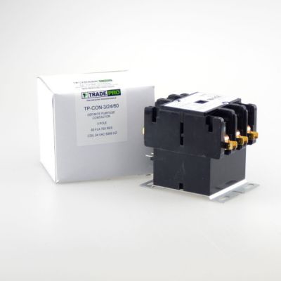 TRADEPRO® Contactor 60 Amp 24 VAC Coil 3-Pole Single Phase TP-CON-3/24/60